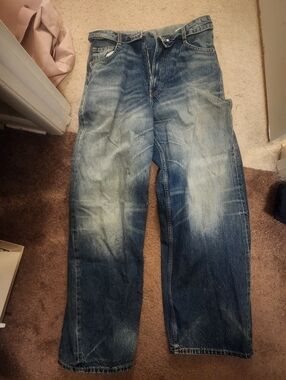 Zara Women's TRF MID-RISE FOLDED WAIST JEANS, Sz 28